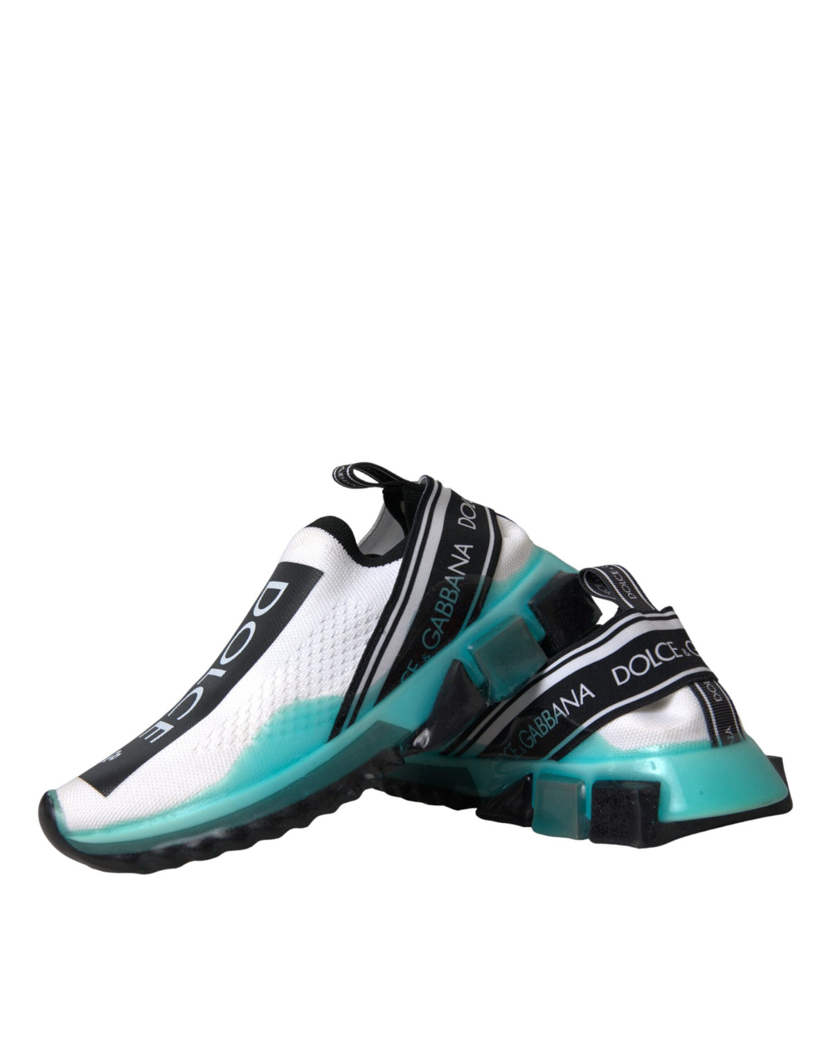 Baskets Dolce & Gabbana femme Sorrento slip-on noir, blanc et bleu – LA11104