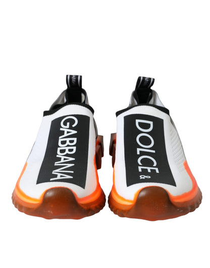 Baskets Dolce & Gabbana femme Sorrento slip-on noir, blanc et orange – LA11111
