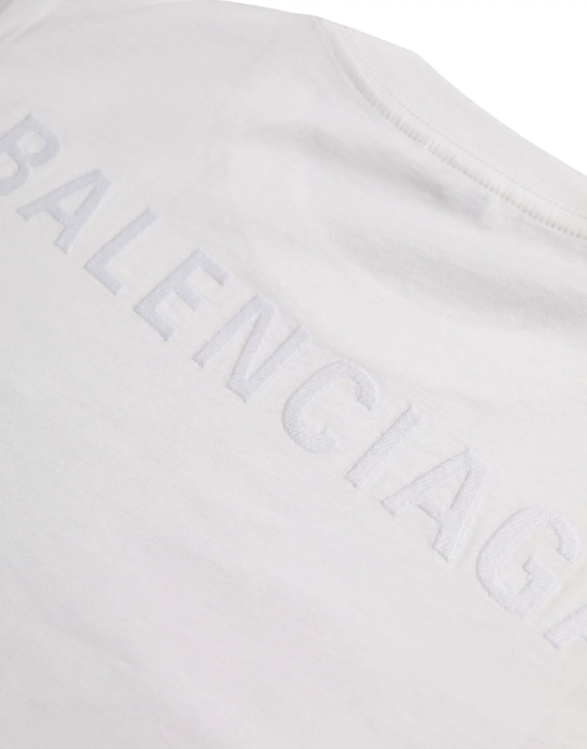 Balenciaga White Cotton Crew Neck Short Sleeves T-shirt by Balenciaga