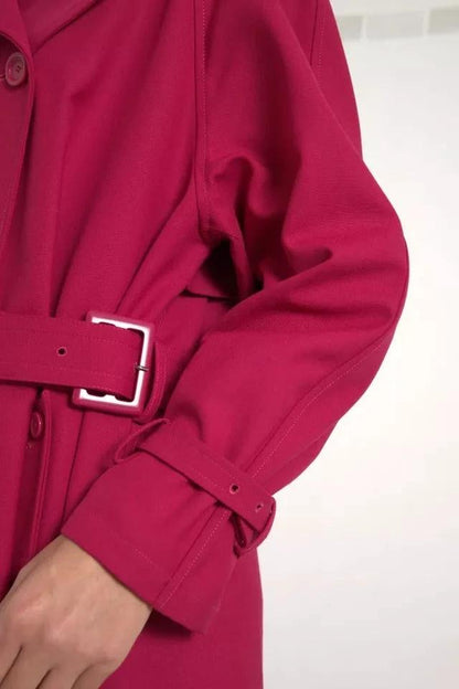 Dolce & Gabbana Dark Pink Double Breasted Trench Coat Jacket by Dolce & Gabbana