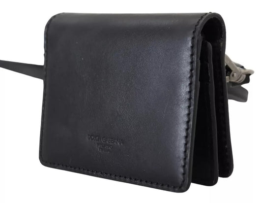 Portefeuille bandoulière Dolce & Gabbana femme en cuir noir – BAG1061
