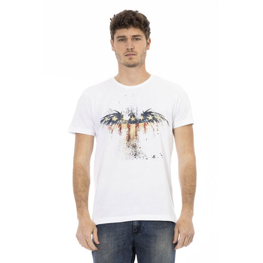 Hvid T-shirt til mænd fra Trussardi Action i bomuld og viskose – TR-22766