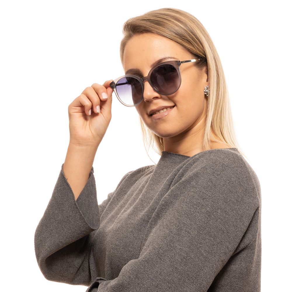 Lunettes de soleil Bally femme rondes en plastique gris – BA-1035876