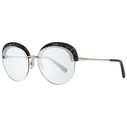 Lunettes de Soleil Swarovski Or Métal & Plastique Rondes – Authentique | HBPS Fashion