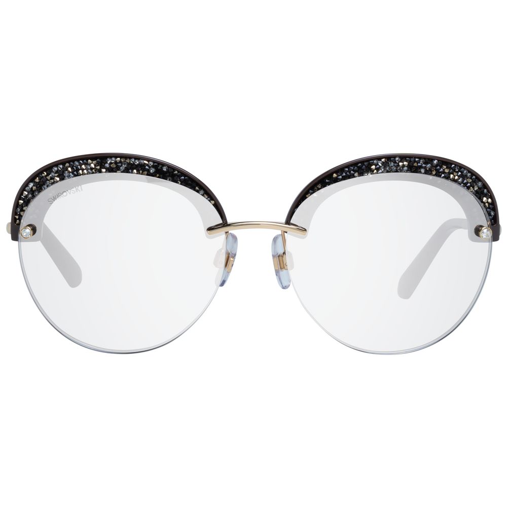 Lunettes de Soleil Swarovski Or Métal & Plastique Rondes – Authentique | HBPS Fashion