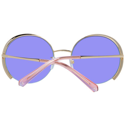 Lunettes de Soleil Swarovski Or Métal Rondes – Authentique | HBPS Fashion