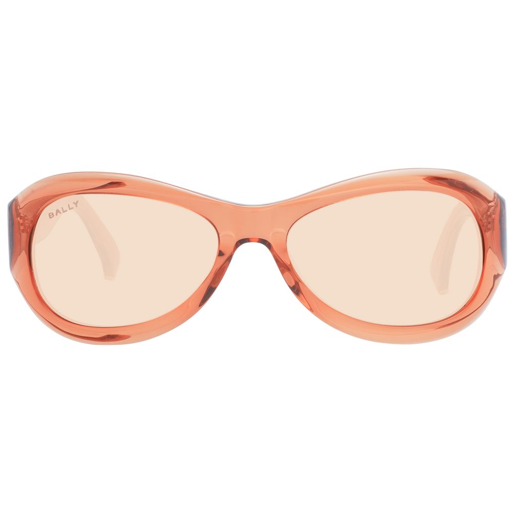 Lunettes de soleil Bally mixte ovales en plastique orange – BA-1053472