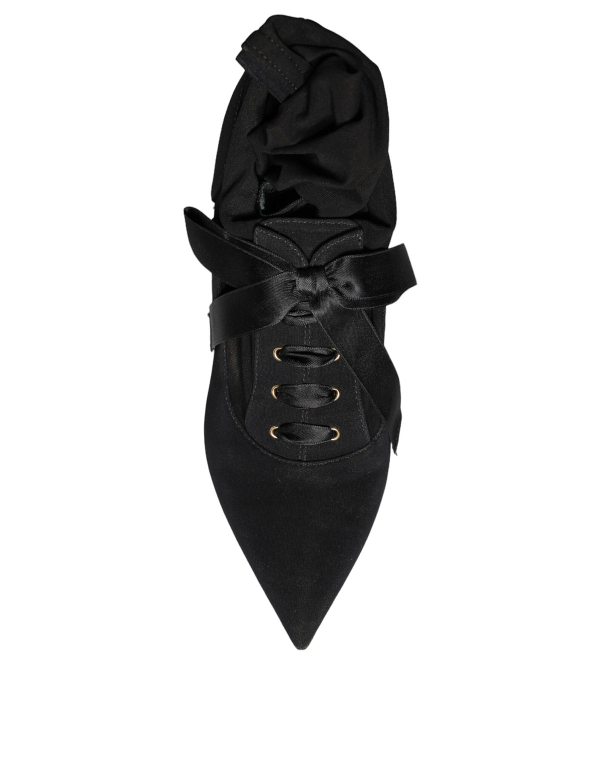 Bottes Dolce & Gabbana femme mi-mollet à talon aiguille en viscose noir – LA12917
