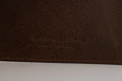 Billionaire Italian Couture Brown Leather Cardholder Wallet by Billionaire Italian Couture