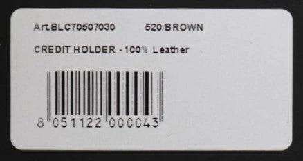 Billionaire Italian Couture Brown Leather Cardholder Wallet by Billionaire Italian Couture