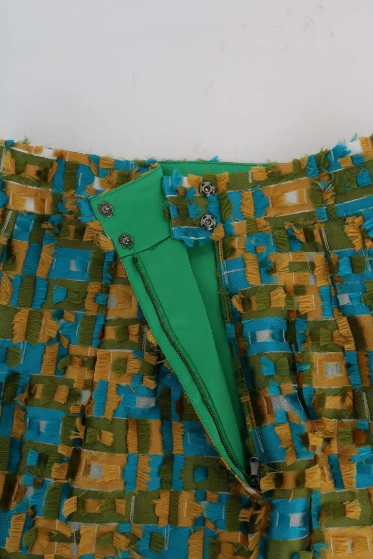 Dolce & Gabbana Multicolor Jacquard Straight Pencil Skirt by Dolce & Gabbana