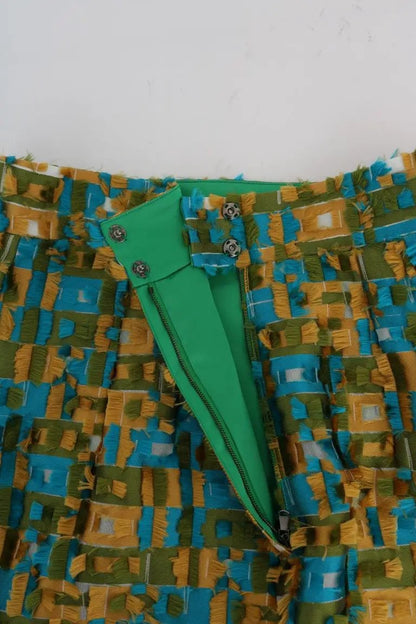 Dolce & Gabbana Multicolor Jacquard Straight Pencil Skirt by Dolce & Gabbana
