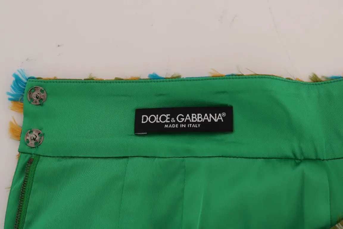 Dolce & Gabbana Multicolor Jacquard Straight Pencil Skirt by Dolce & Gabbana