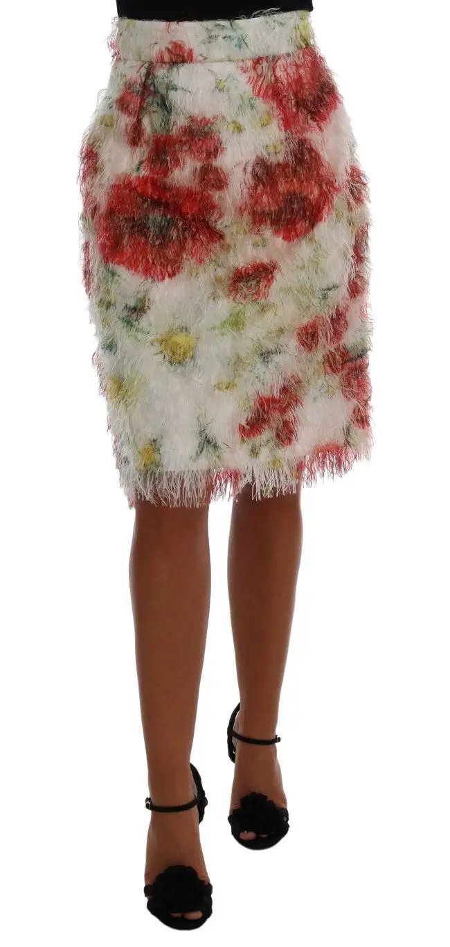 Dolce & Gabbana Floral Patterned Pencil Straight Skirt by Dolce & Gabbana