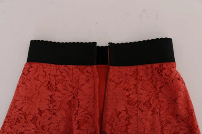 Dolce & Gabbana Orange Macramé Lace Pencil Skirt by Dolce & Gabbana