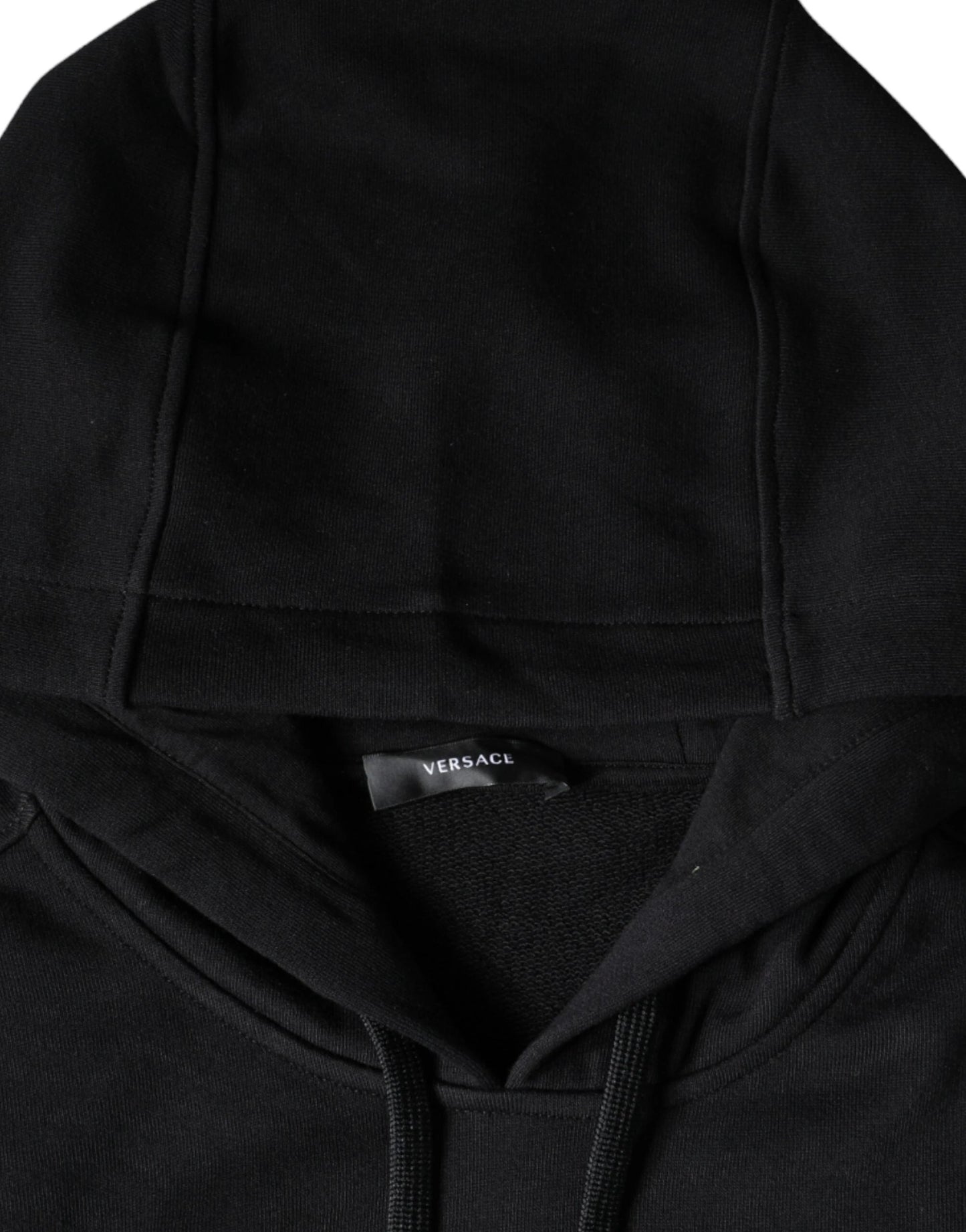Versace Black Medusa Print Cotton HoodiePullover Sweatshirt Sweater by Versace
