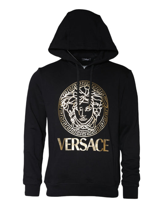 Sweat à capuche Versace imprimé Medusa en coton noir – TSH86767