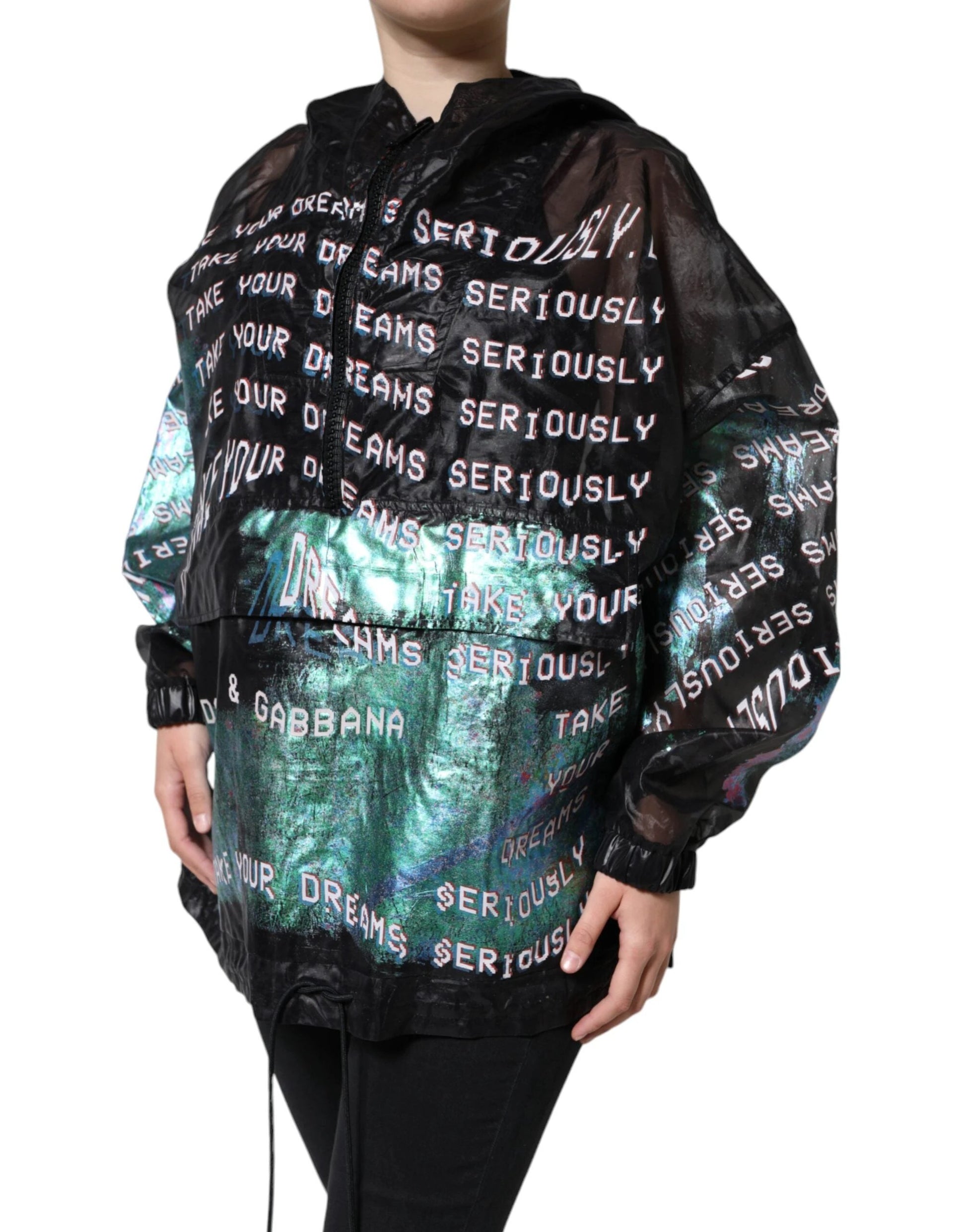 Dolce & Gabbana Multicolor Print Hooded Sweatshirt Sweater by Dolce & Gabbana