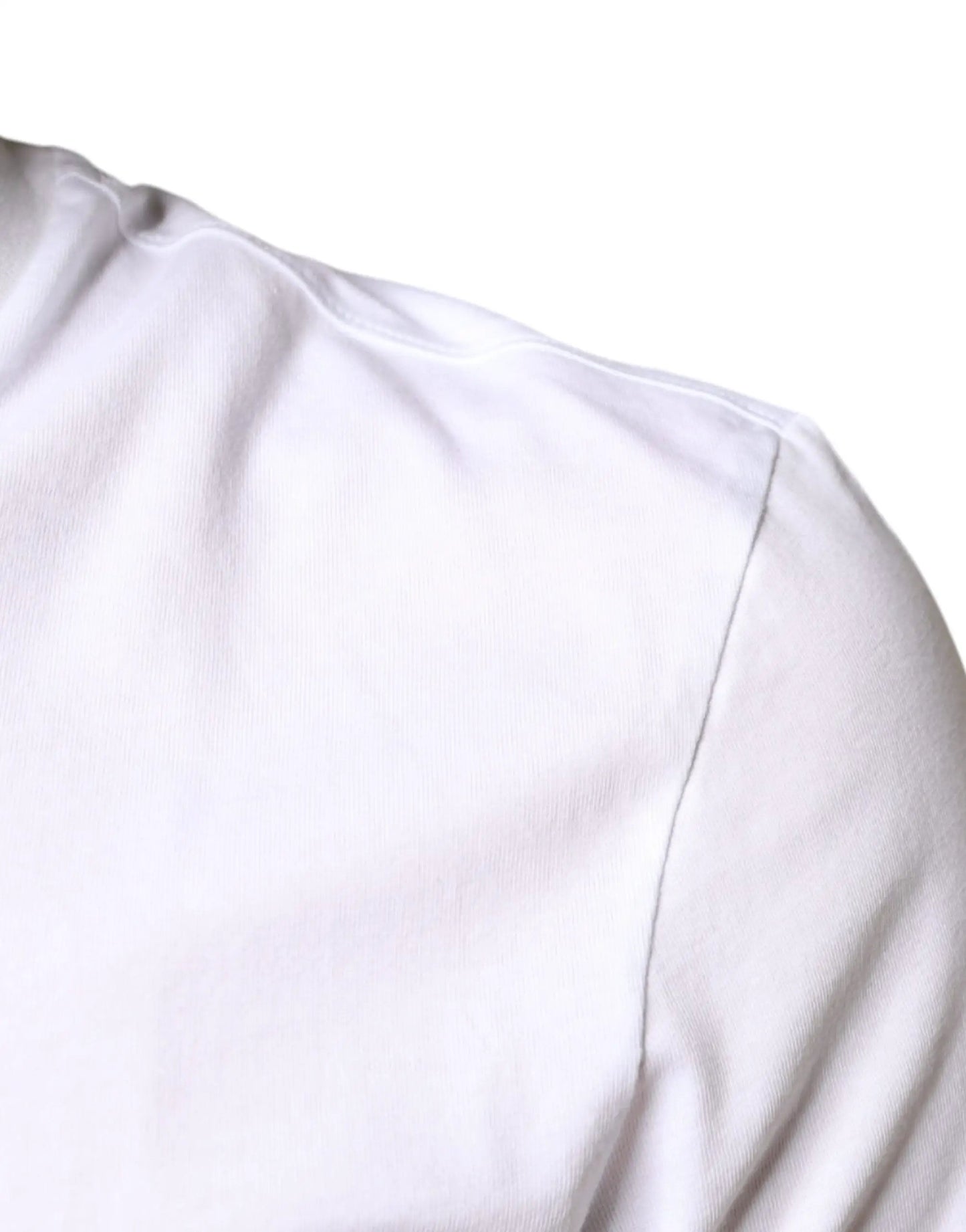 Dolce & Gabbana White Cotton DG Applique Casual T-shirt by Dolce & Gabbana