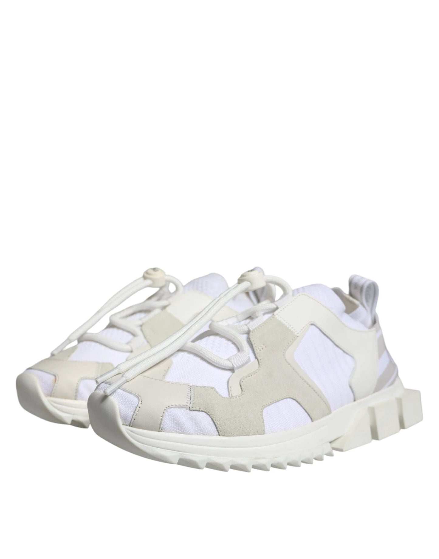 Dolce & Gabbana White Mesh Sorrento Trekking Sneakers Shoes by Dolce & Gabbana