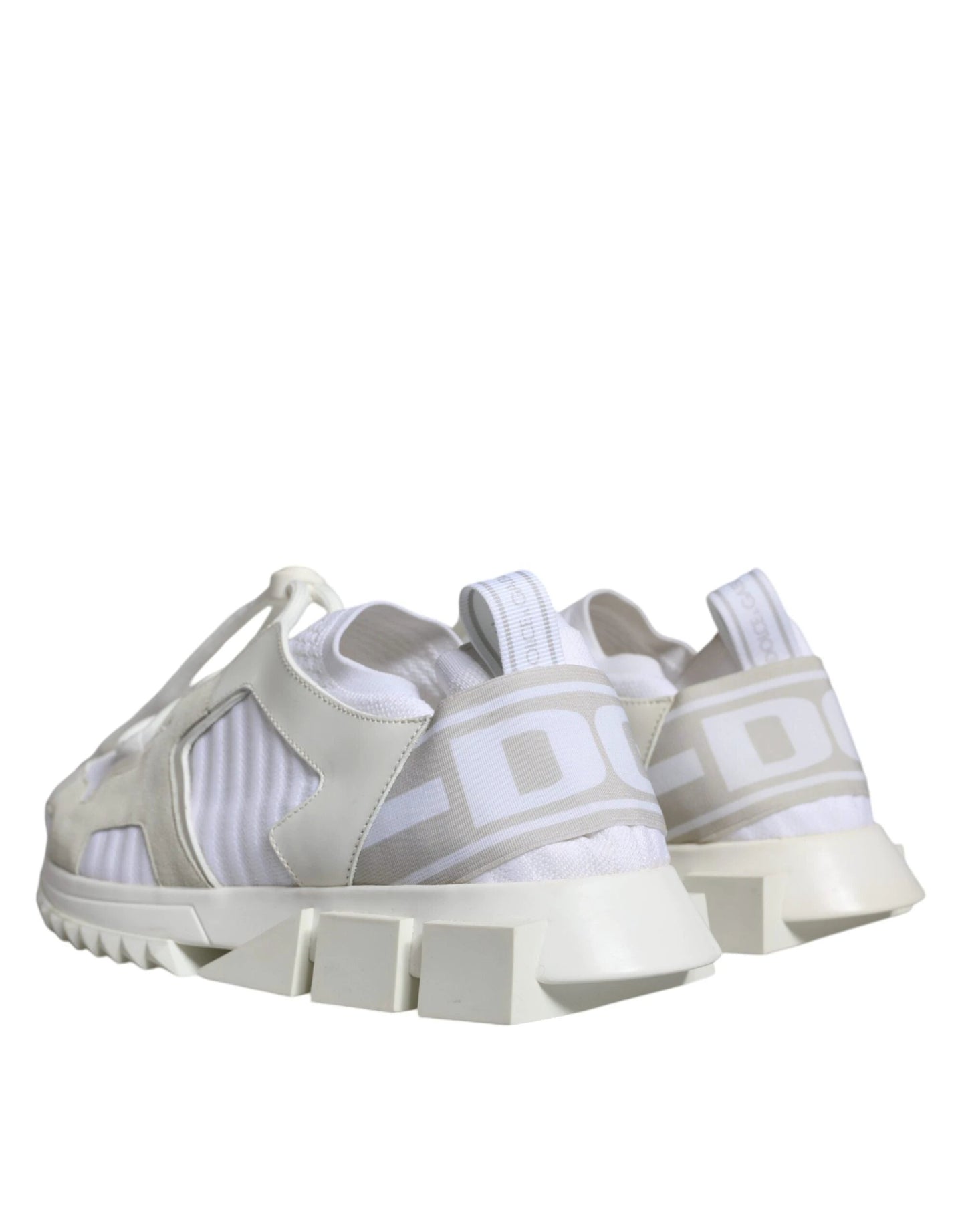 Dolce & Gabbana White Mesh Sorrento Trekking Sneakers Shoes by Dolce & Gabbana