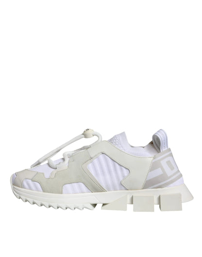 Dolce & Gabbana White Mesh Sorrento Trekking Sneakers Shoes by Dolce & Gabbana