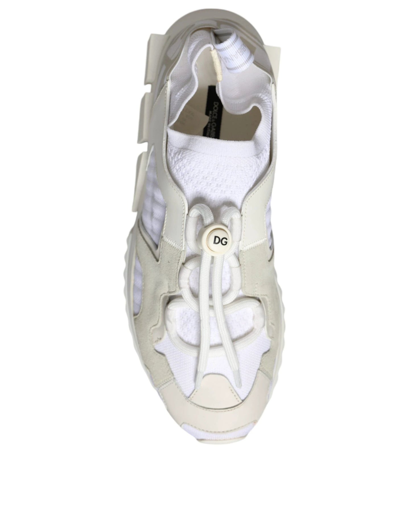Dolce & Gabbana White Mesh Sorrento Trekking Sneakers Shoes by Dolce & Gabbana