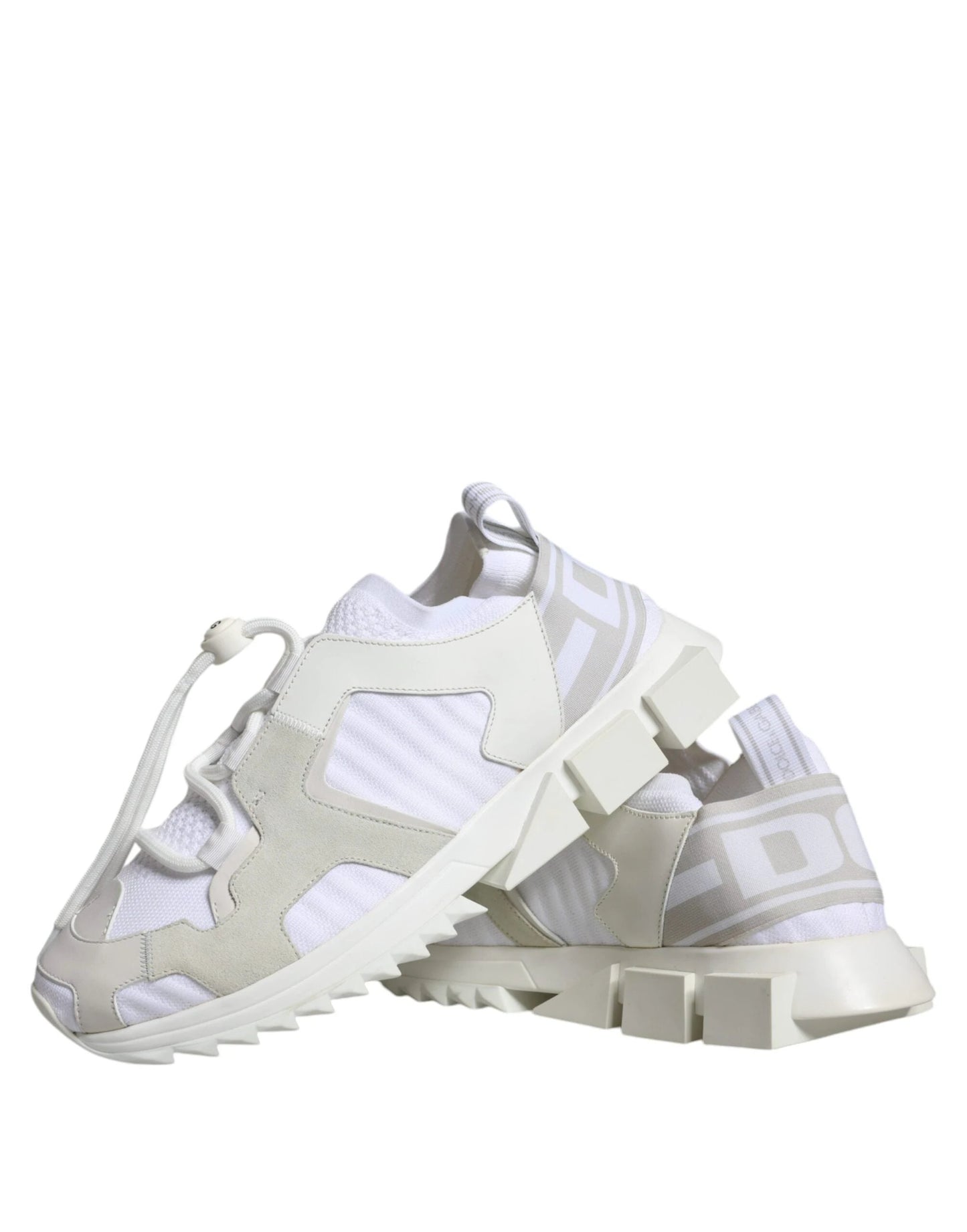 Dolce & Gabbana White Mesh Sorrento Trekking Sneakers Shoes by Dolce & Gabbana