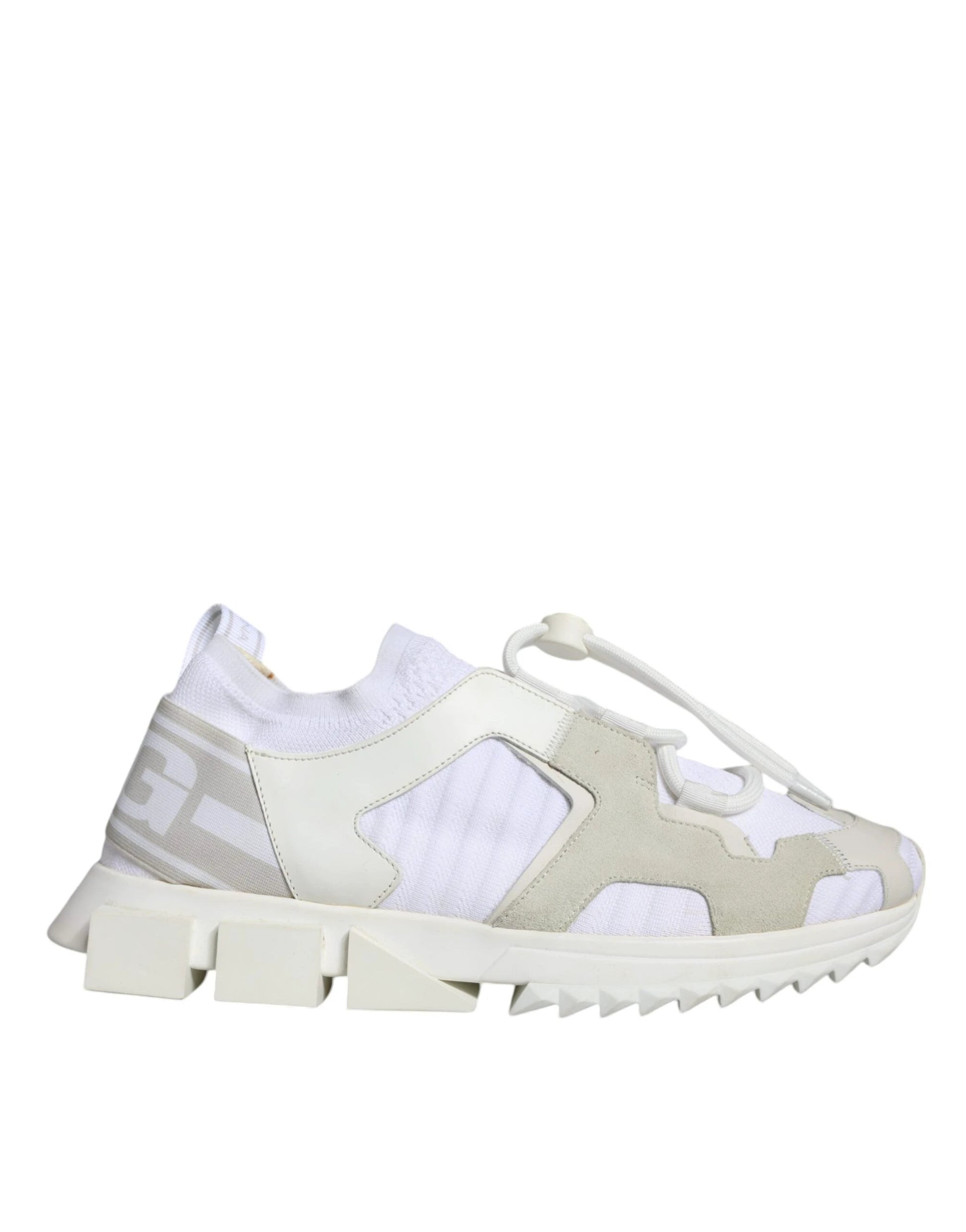 Dolce & Gabbana White Mesh Sorrento Trekking Sneakers Shoes by Dolce & Gabbana