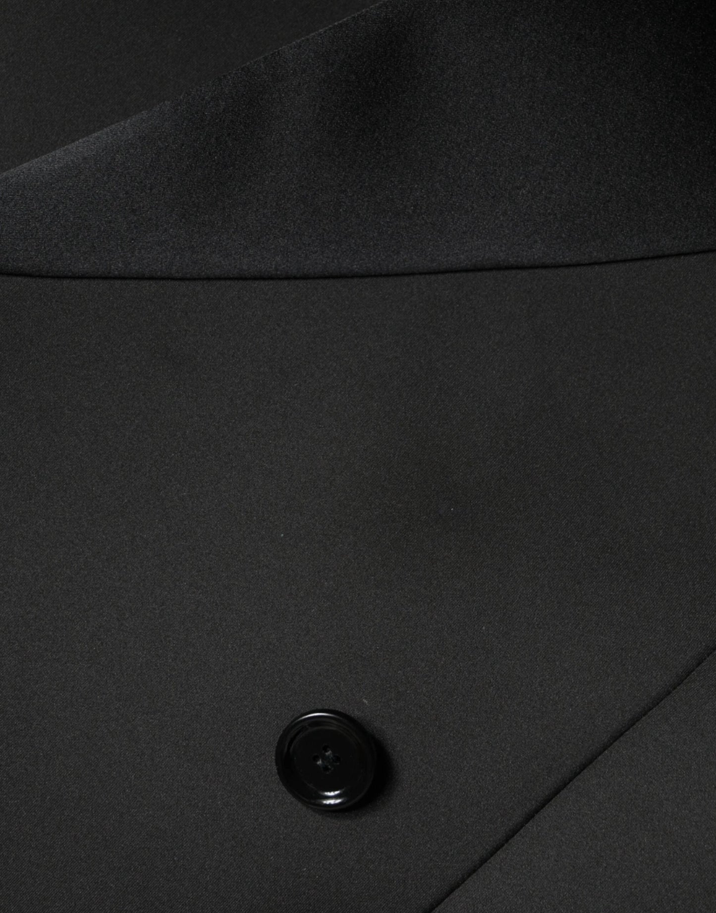 Dolce & Gabbana Black Polyester Double Breasted Coat Jacket by Dolce & Gabbana