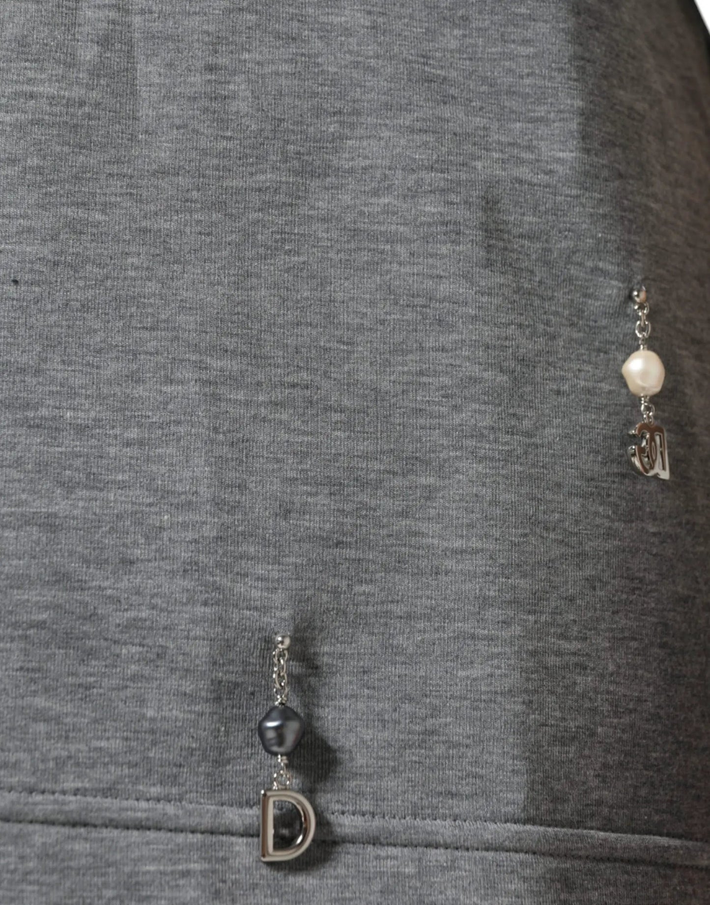 Dolce & Gabbana Gray Cotton Blend Embellished Tee T-shirt by Dolce & Gabbana