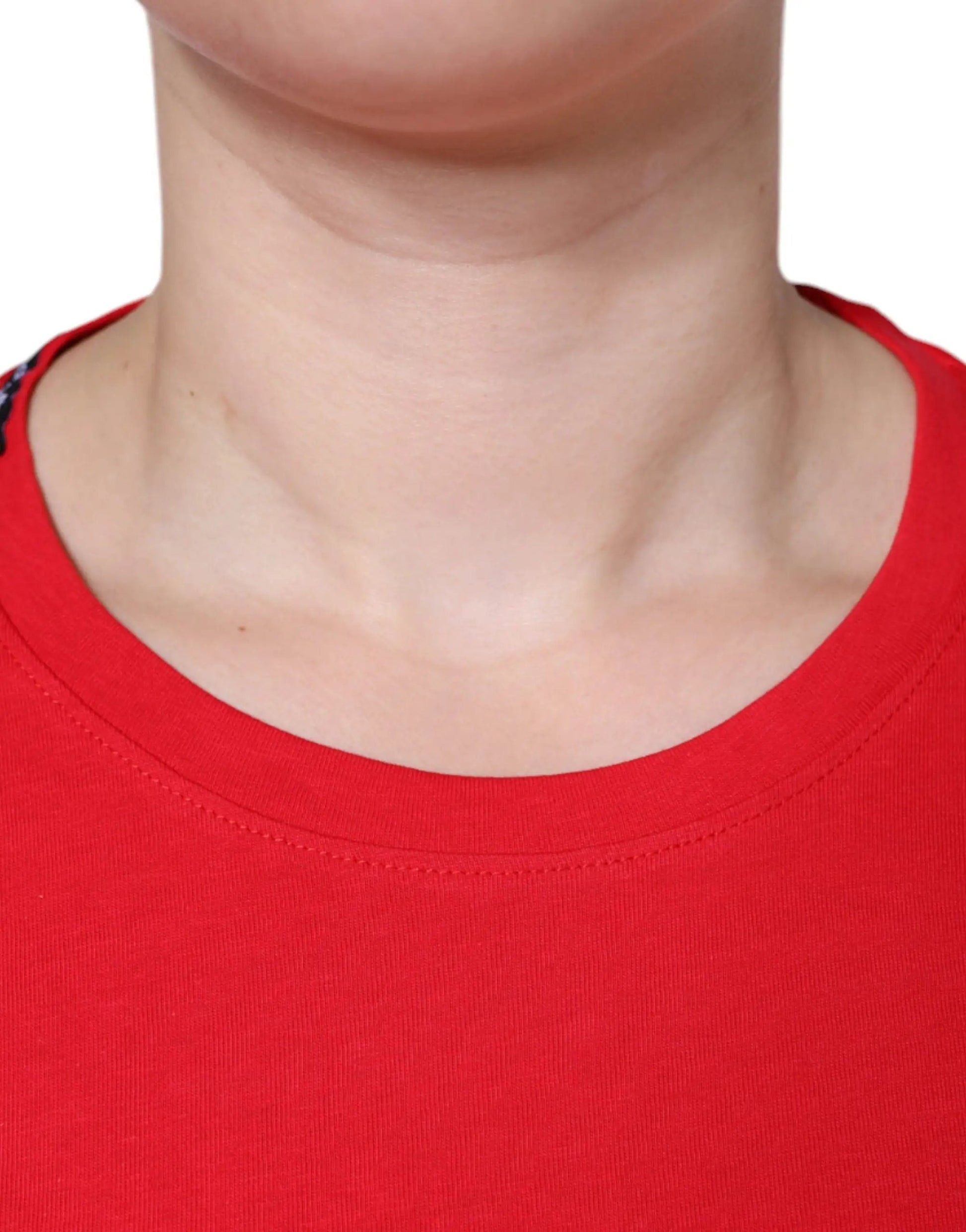 Dolce & Gabbana Red Cotton Crew Neck Short Sleeve Tee T-shirt by Dolce & Gabbana