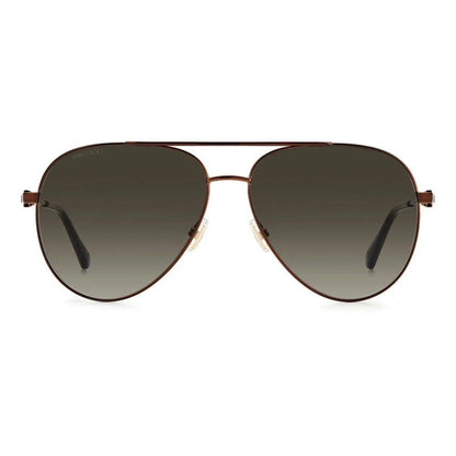 Jimmy Choo Brown Metal Sunglasses by Jimmy Choo