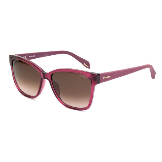 Police Lunettes de Soleil Multicolores en Acétate pour Femme SPLG44560G64 Design Léger Confort Quotidien