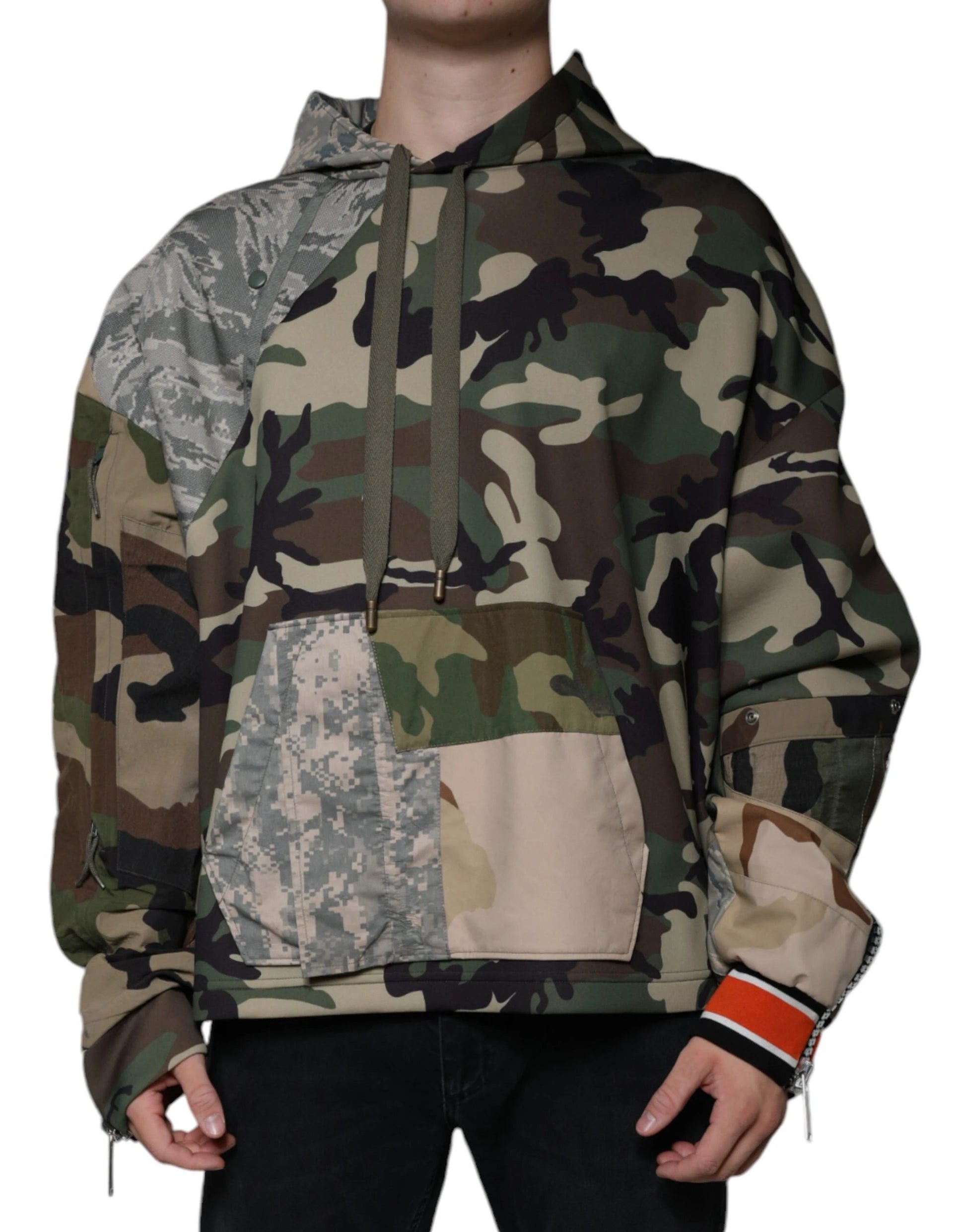 Dolce & Gabbana Multicolor Camouflage Hooded Sweatshirt Sweater by Dolce & Gabbana