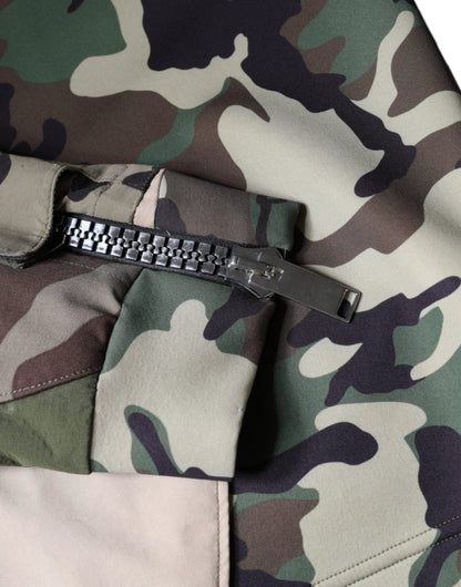 Dolce & Gabbana Multicolor Camouflage Hooded Sweatshirt Sweater by Dolce & Gabbana