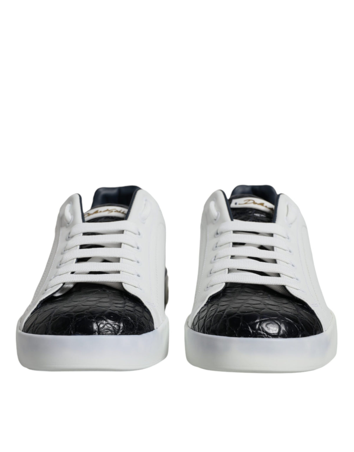 Baskets Dolce & Gabbana homme Portofino en cuir blanc et noir – MV6290