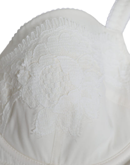 Ensemble soutien-gorge balconnet et culotte Dolce & Gabbana en soie stretch blanc – BIK228