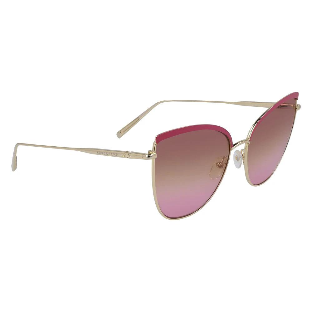 Longchamp Gold Metal Sunglasses by Longchamp