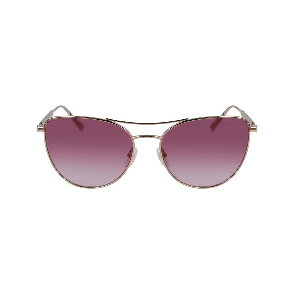 Longchamp Rose Gold Metal Sunglasses by Longchamp