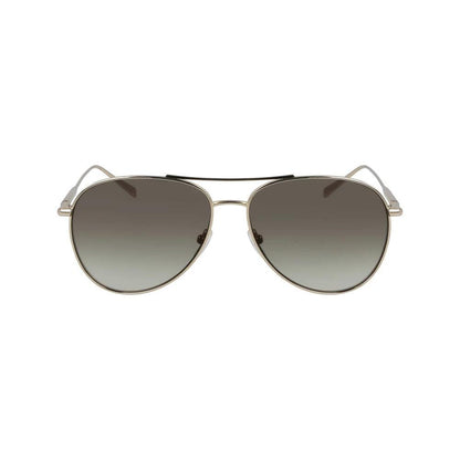 Longchamp Gold Metal Sunglasses by Longchamp