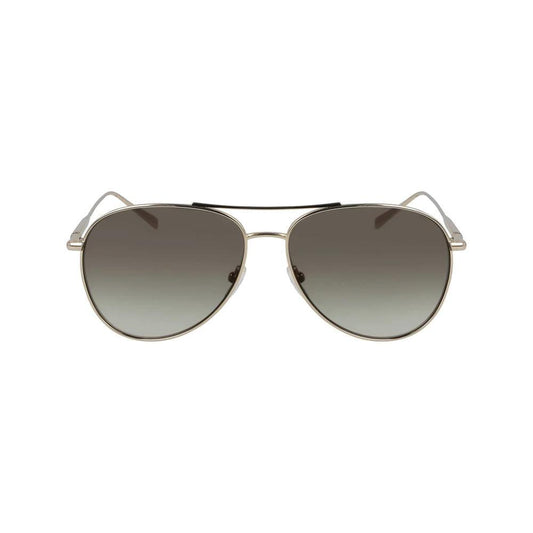 Longchamp Gold Metal Sunglasses by Longchamp