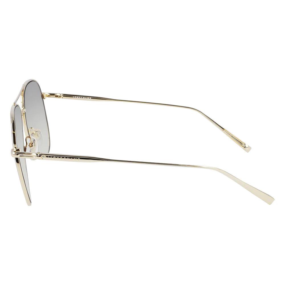 Longchamp Gold Metal Sunglasses by Longchamp