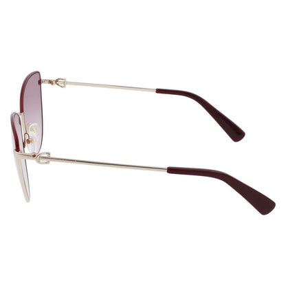 Longchamp Gold Metal Sunglasses by Longchamp