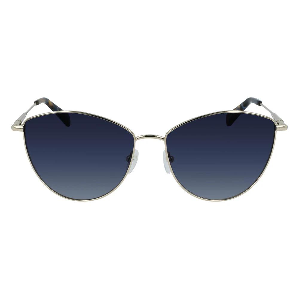Longchamp Gold Metal Sunglasses by Longchamp
