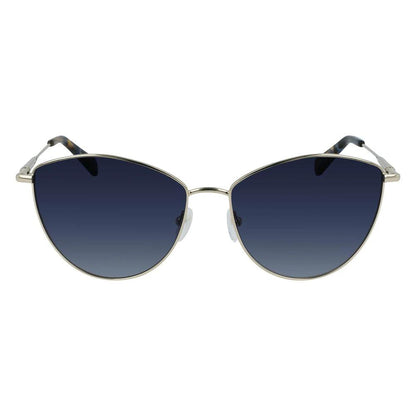 Longchamp Gold Metal Sunglasses by Longchamp