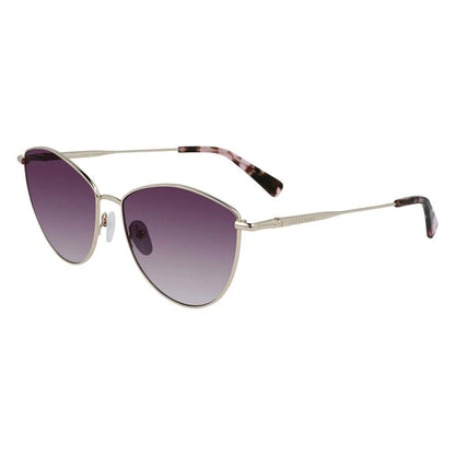 Longchamp Gold Metal Sunglasses by Longchamp