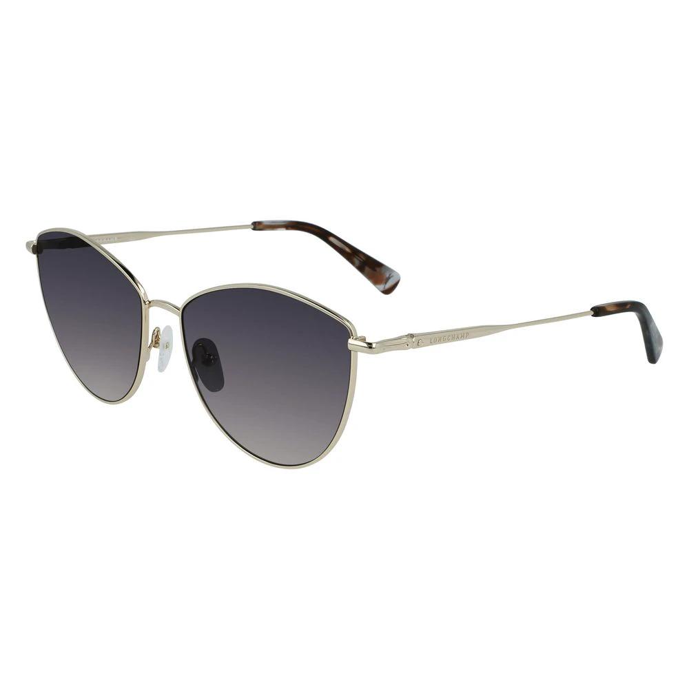 Longchamp Gold Metal Sunglasses by Longchamp