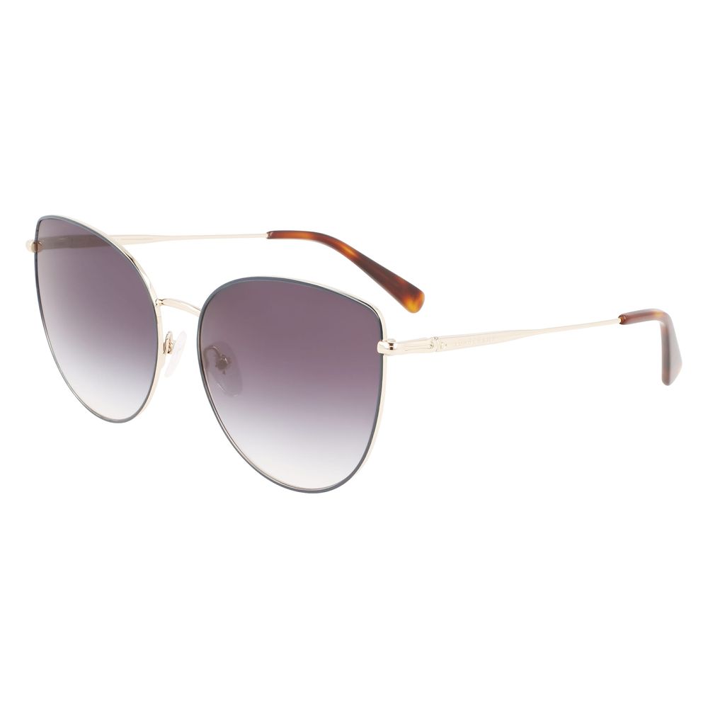Longchamp Gold Metal Sunglasses by Longchamp