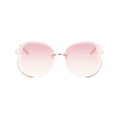 Longchamp Rose Gold Metal Sunglasses by Longchamp